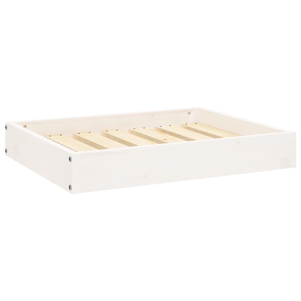 hundeseng 61,5x49x9 cm massivt fyrretræ hvid