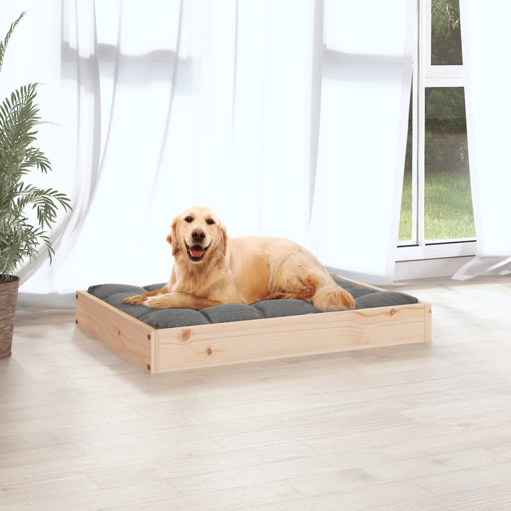 hundeseng 71,5x54x9 cm massivt fyrretræ