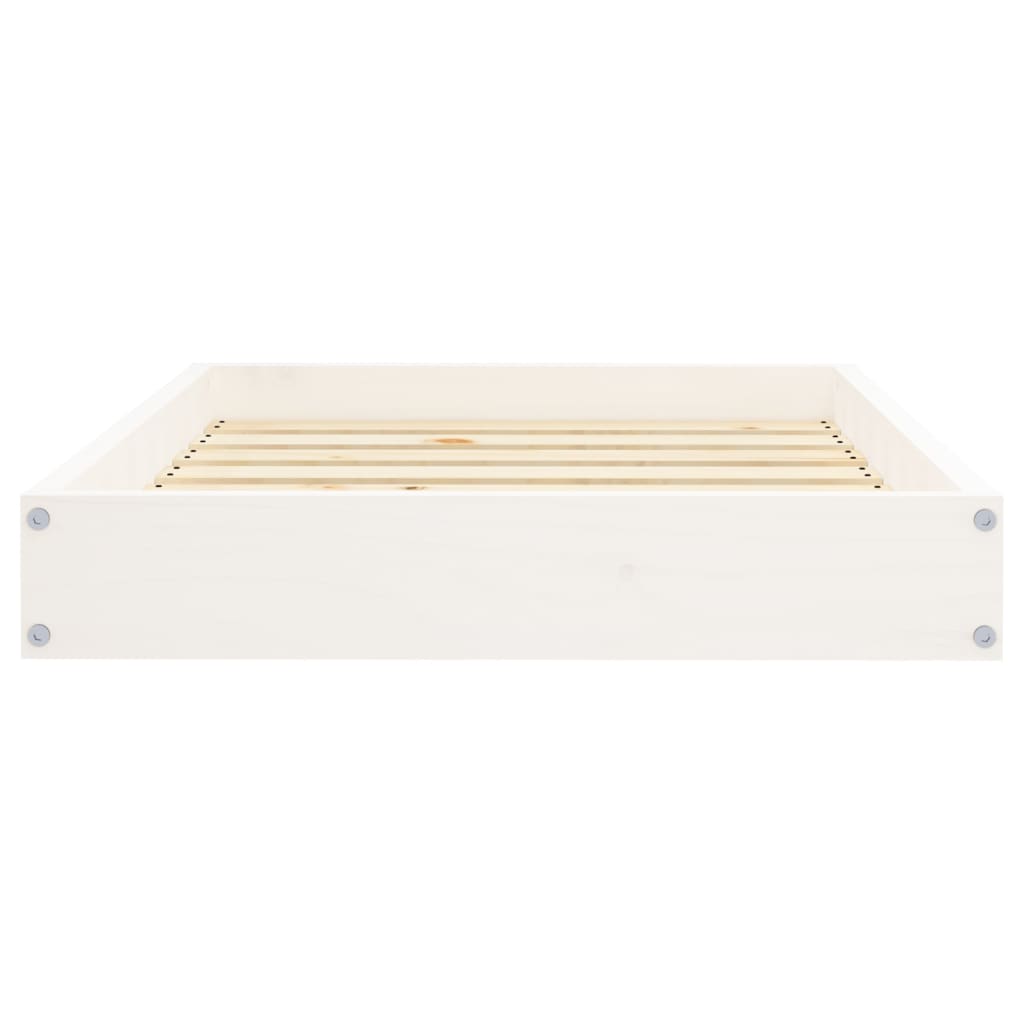 hundeseng 71,5x54x9 cm massivt fyrretræ hvid