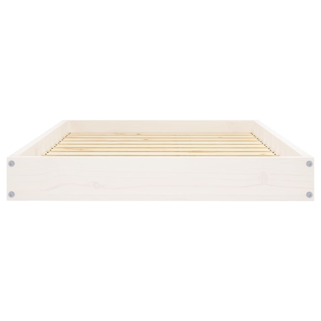 hundeseng 91,5x64x9 cm massivt fyrretræ hvid
