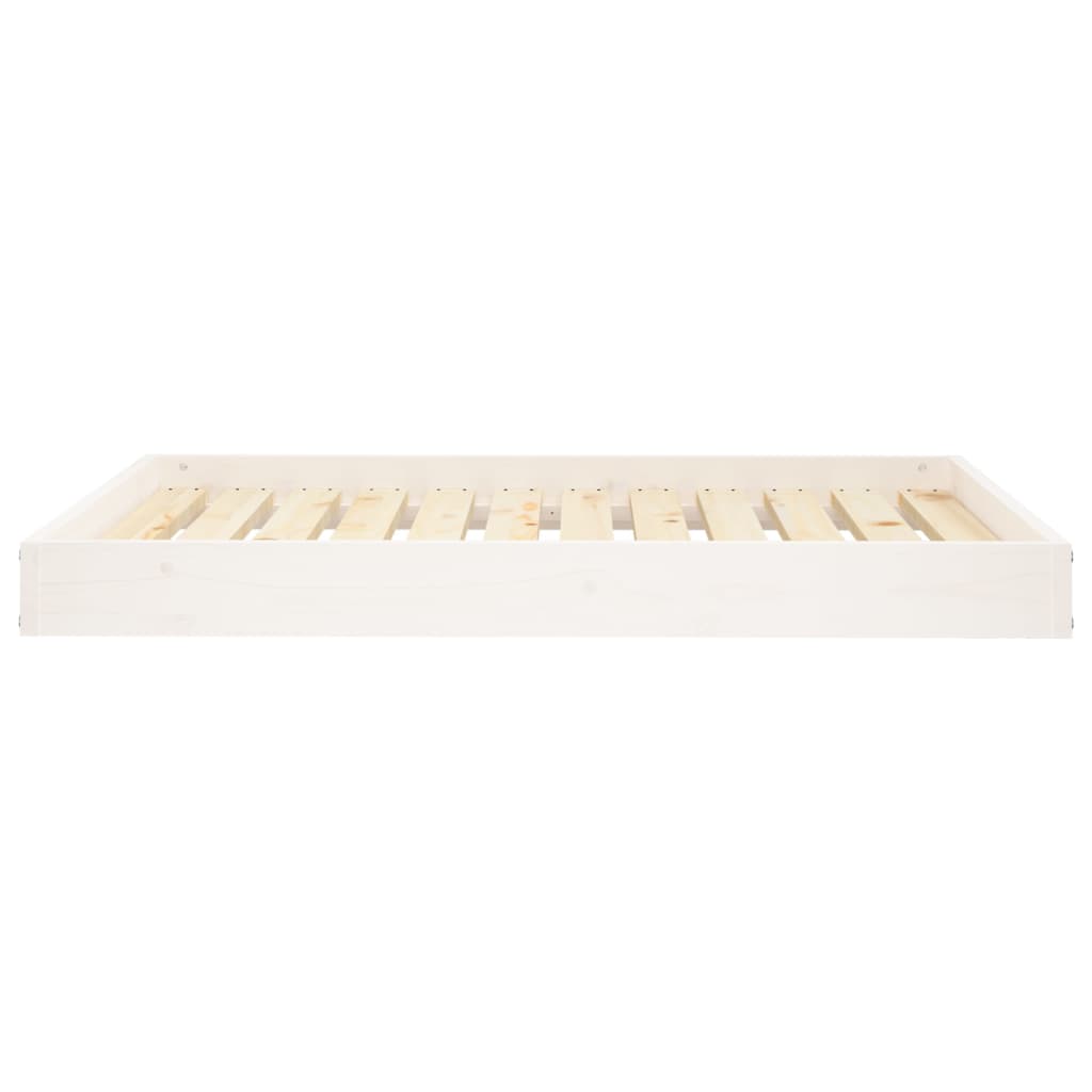 hundeseng 101,5x74x9 cm massivt fyrretræ hvid