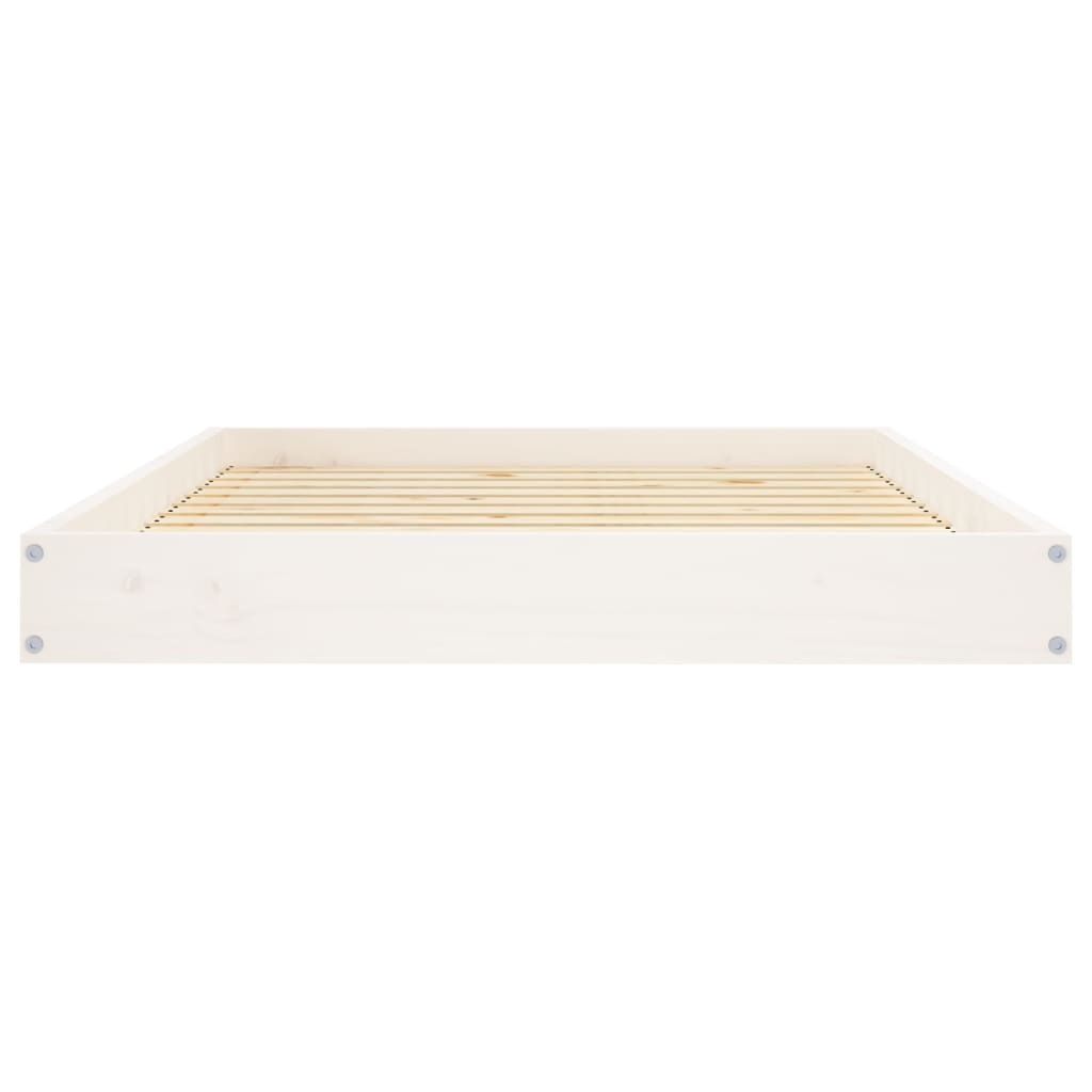 hundeseng 101,5x74x9 cm massivt fyrretræ hvid