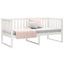 daybed uden madras 90x200 cm massivt fyrretræ hvid
