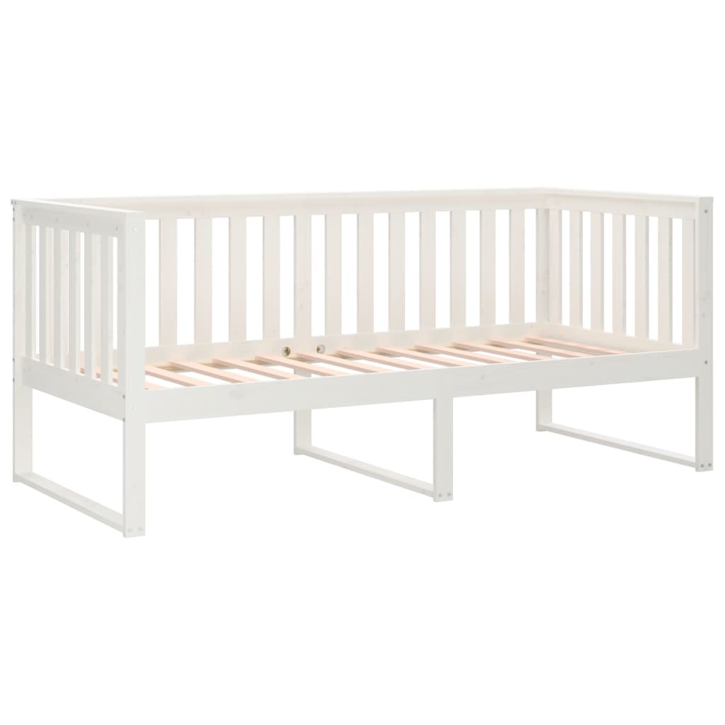 daybed uden madras 90x200 cm massivt fyrretræ hvid