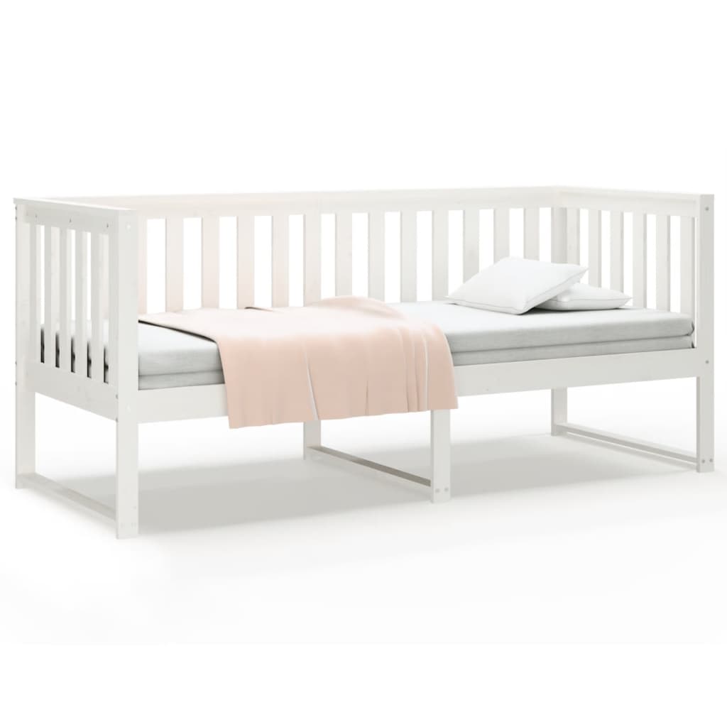 daybed uden madras 80x200 cm massivt fyrretræ hvid