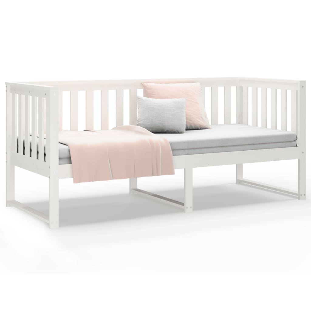 daybed uden madras 80x200 cm massivt fyrretræ hvid