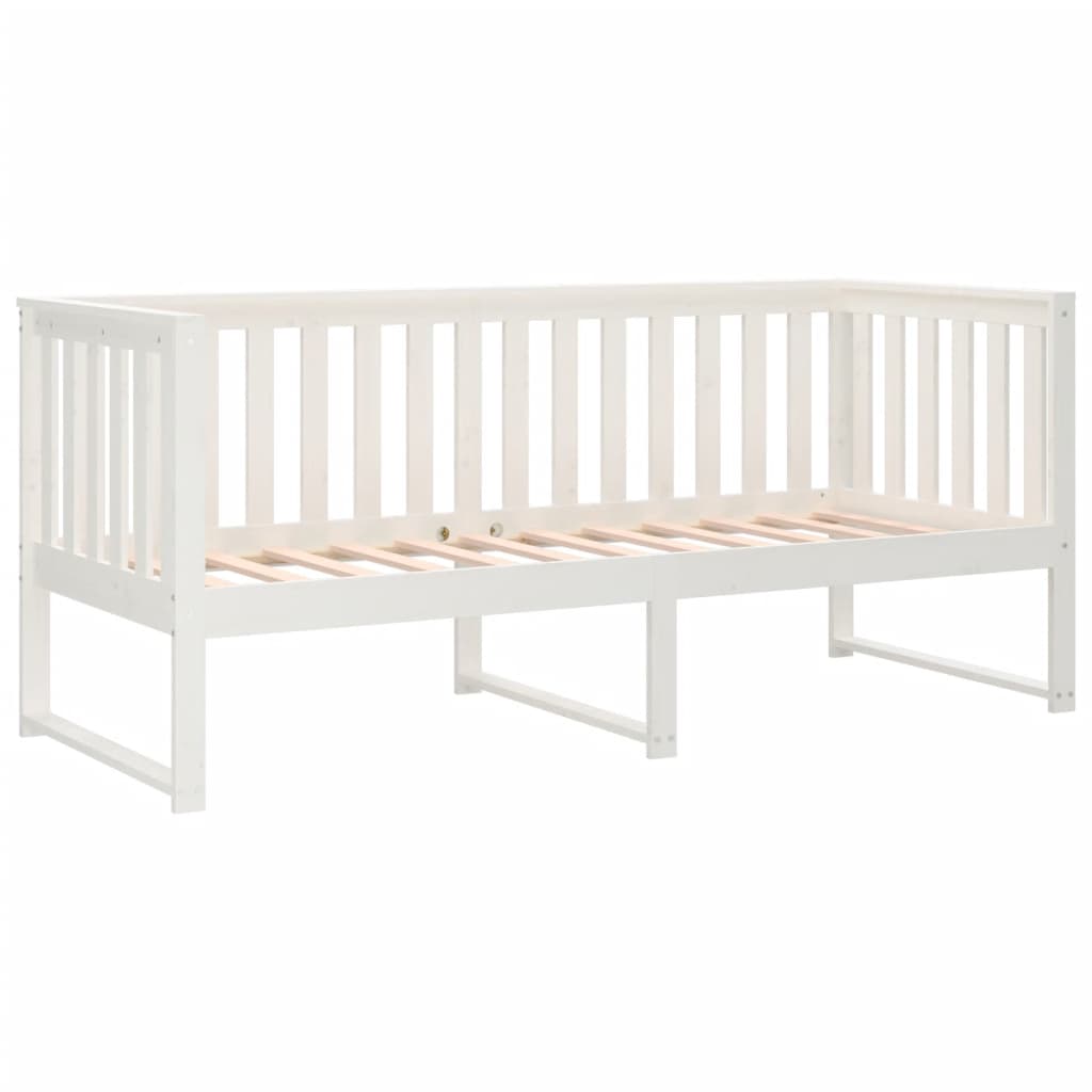 daybed uden madras 80x200 cm massivt fyrretræ hvid