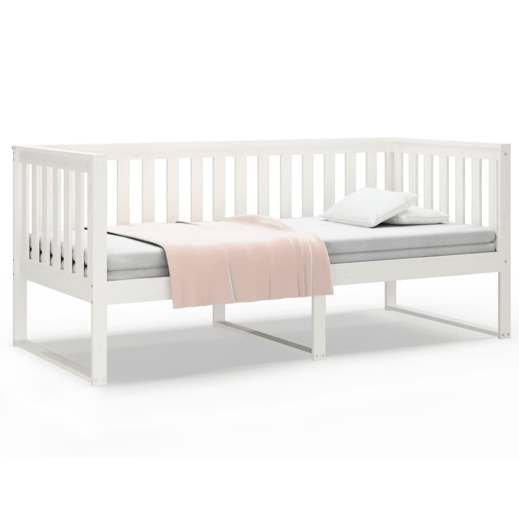 daybed uden madras 90x190 cm massivt fyrretræ hvid