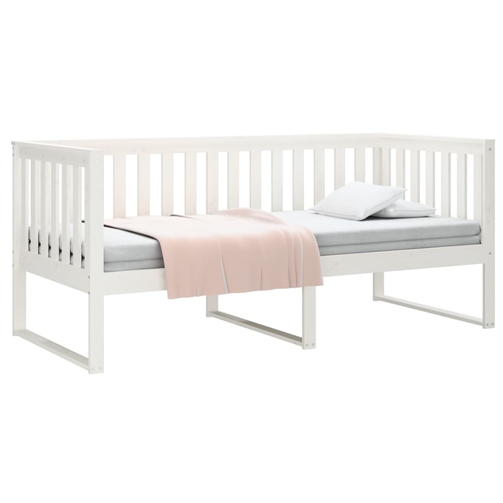 daybed uden madras 90x190 cm massivt fyrretræ hvid