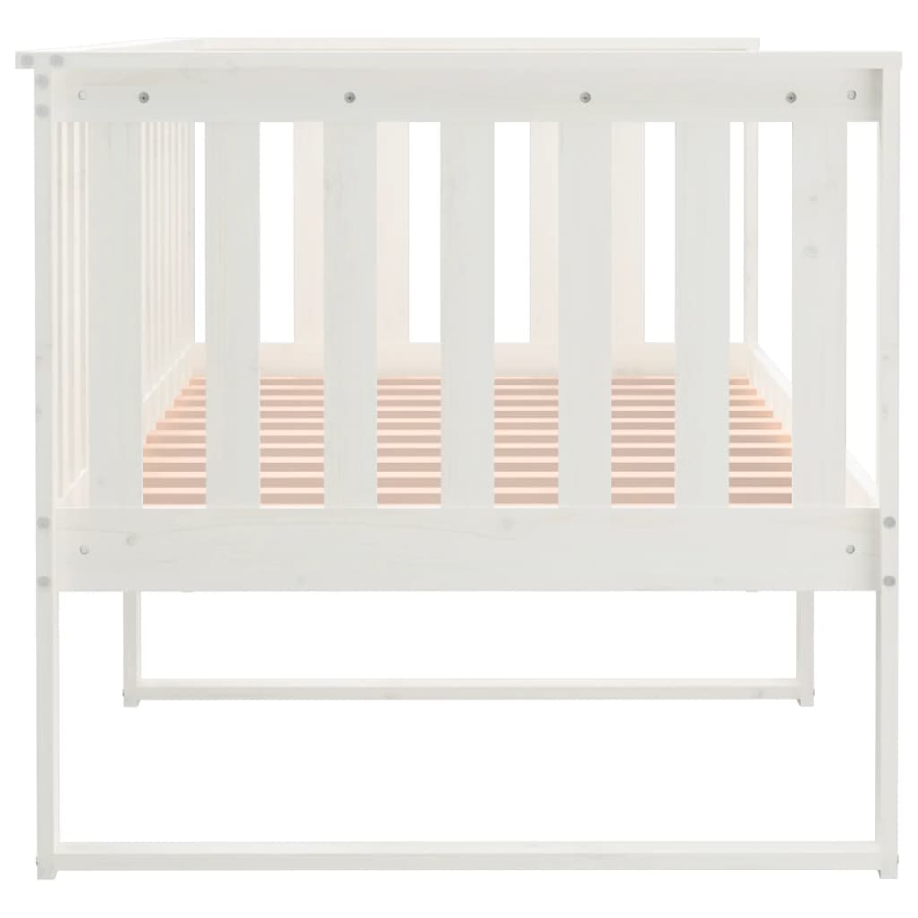 daybed uden madras 90x190 cm massivt fyrretræ hvid