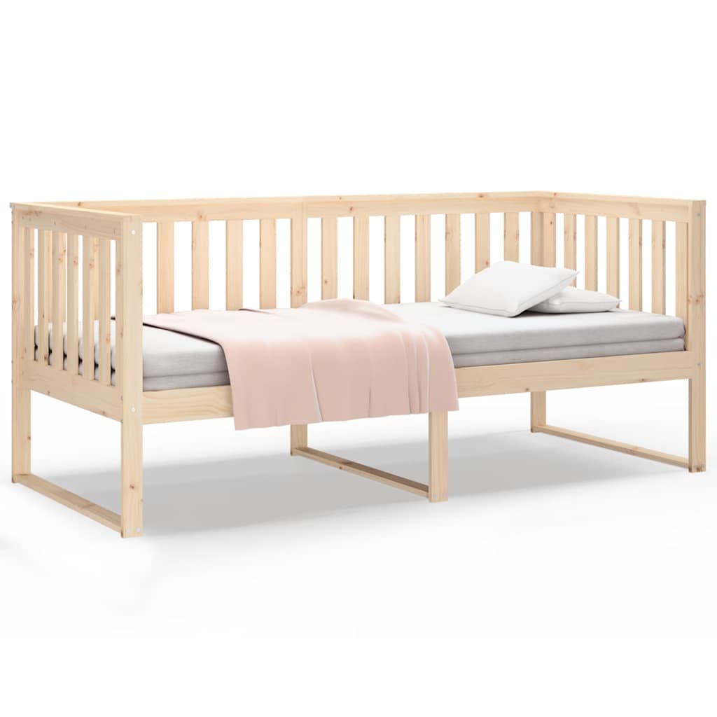 daybed med reol uden madras 100x200 cm massivt fyrretræ