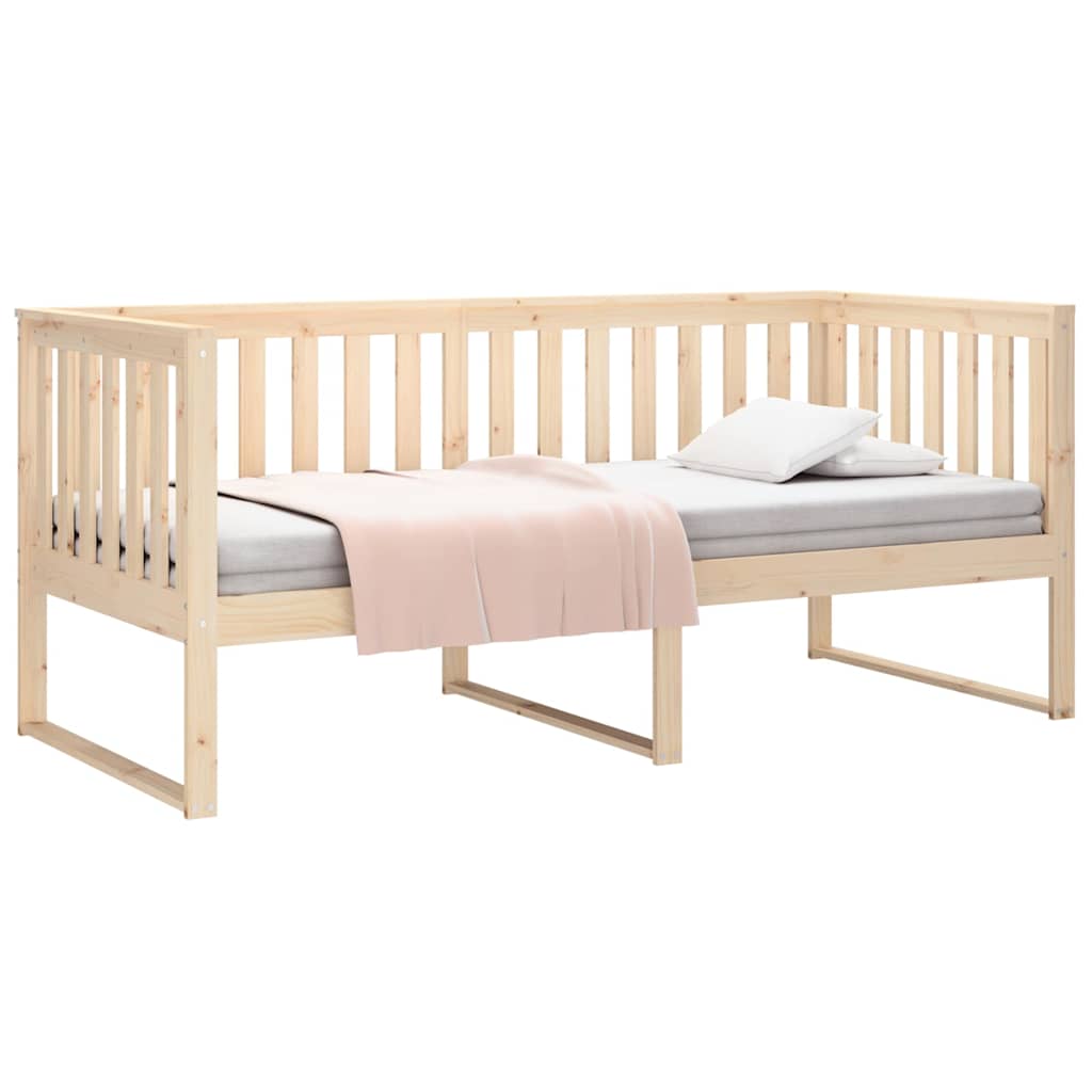daybed med reol uden madras 100x200 cm massivt fyrretræ