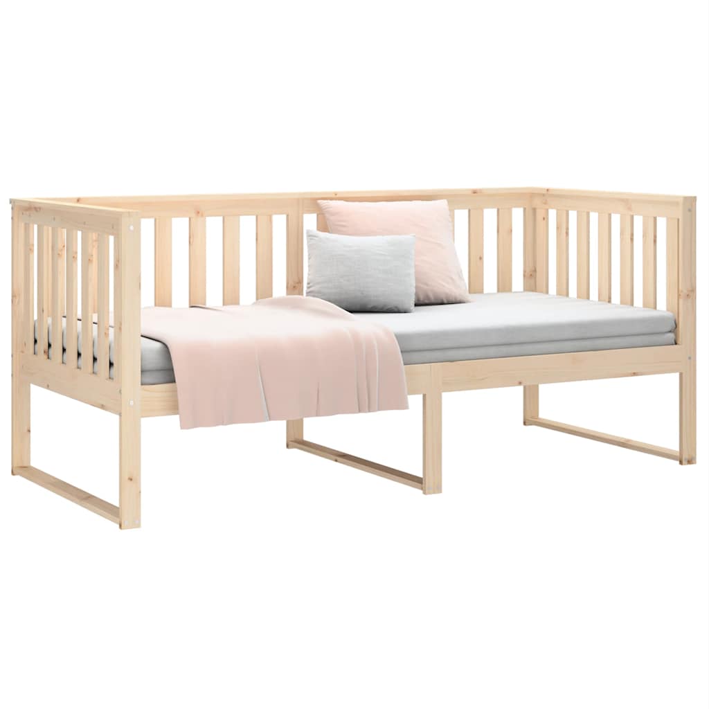daybed med reol uden madras 100x200 cm massivt fyrretræ