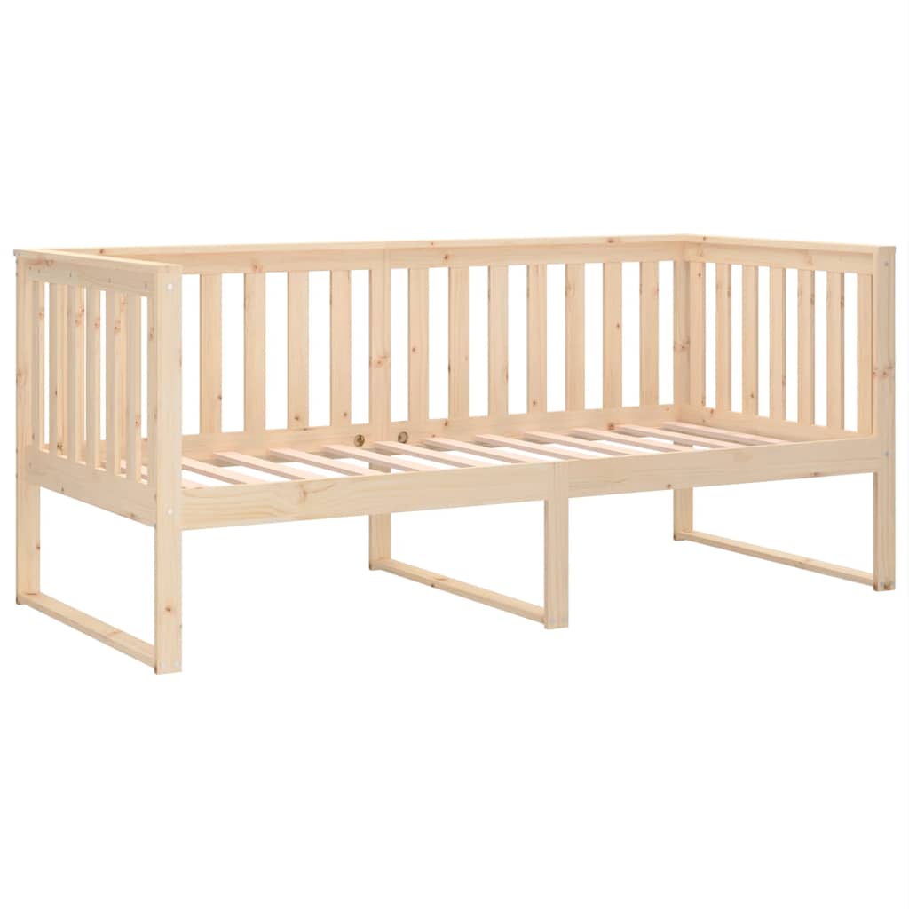 daybed med reol uden madras 100x200 cm massivt fyrretræ