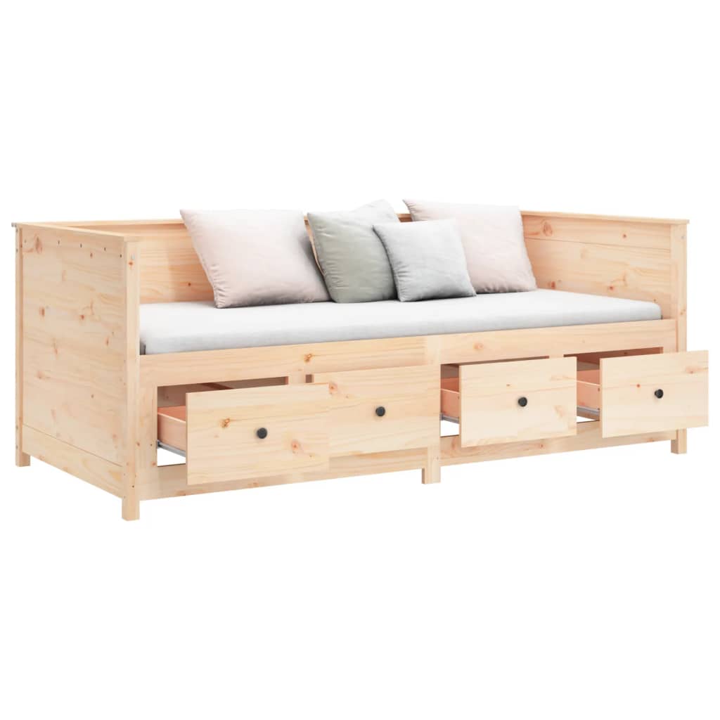 daybed uden madras 90x190 cm massivt fyrretræ