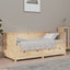 daybed uden madras 90x190 cm massivt fyrretræ
