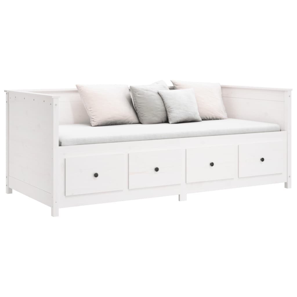 daybed uden madras 90x190 cm massivt fyrretræ hvid