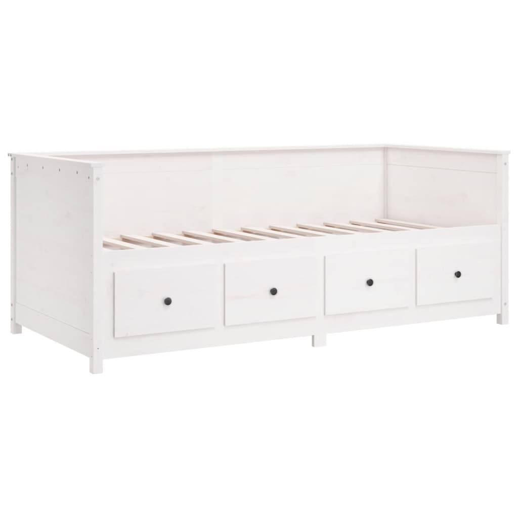 daybed uden madras 90x190 cm massivt fyrretræ hvid