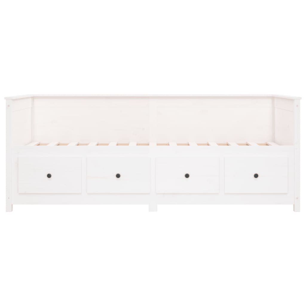 daybed uden madras 90x190 cm massivt fyrretræ hvid