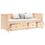 daybed med reol uden madras 75x190 cm massivt fyrretræ