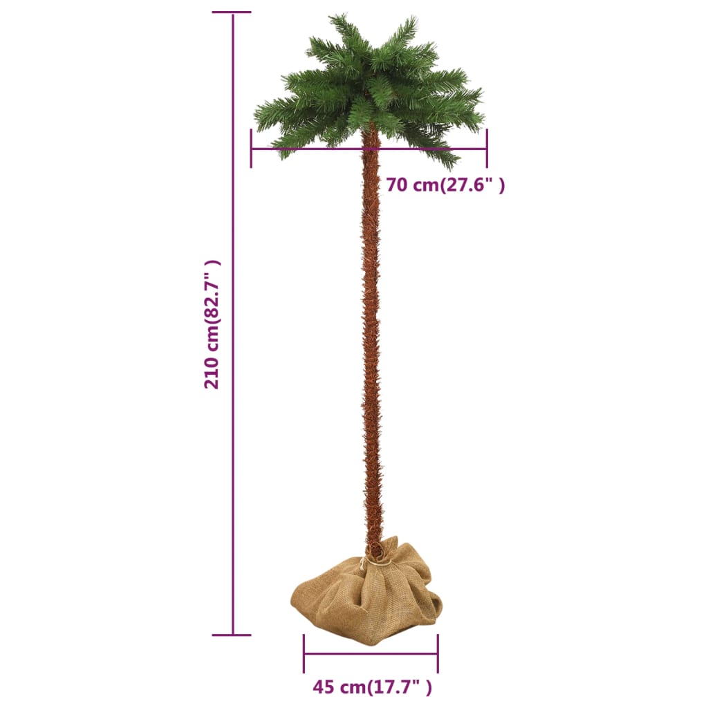 juletræ med LED-lys 210 cm