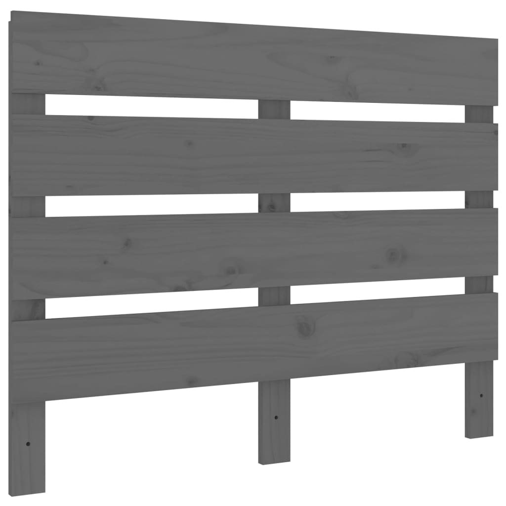 sengegærde 100x3x80 cm massivt fyrretræ grå