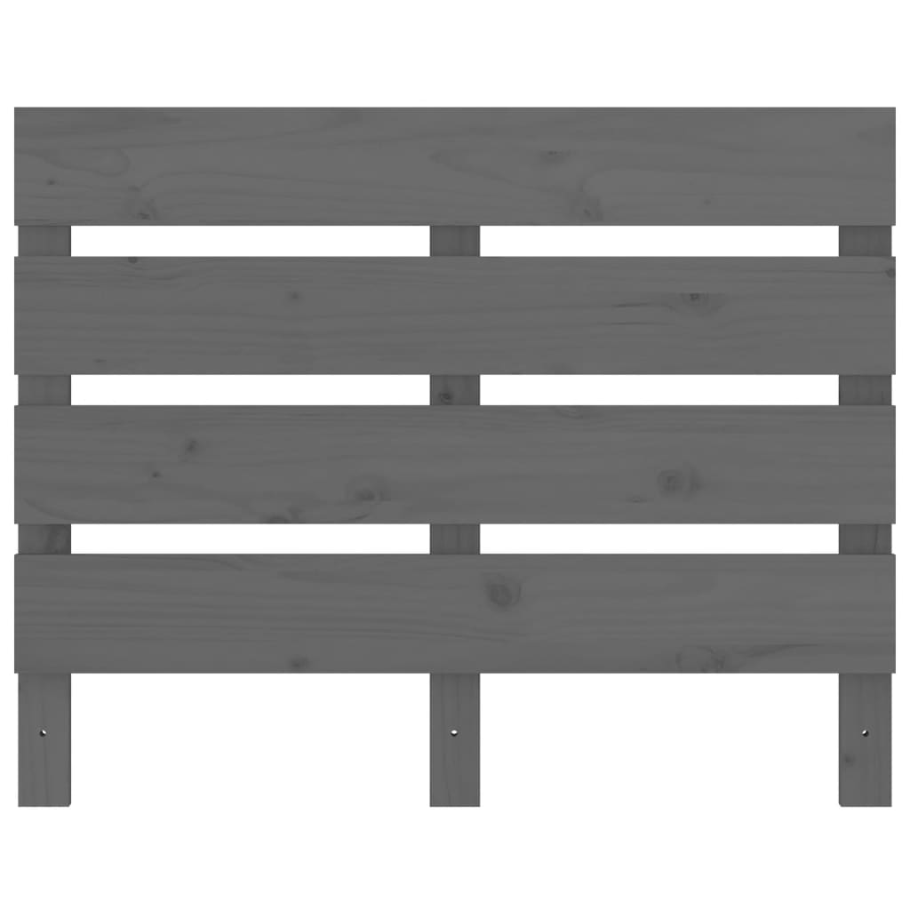 sengegærde 100x3x80 cm massivt fyrretræ grå
