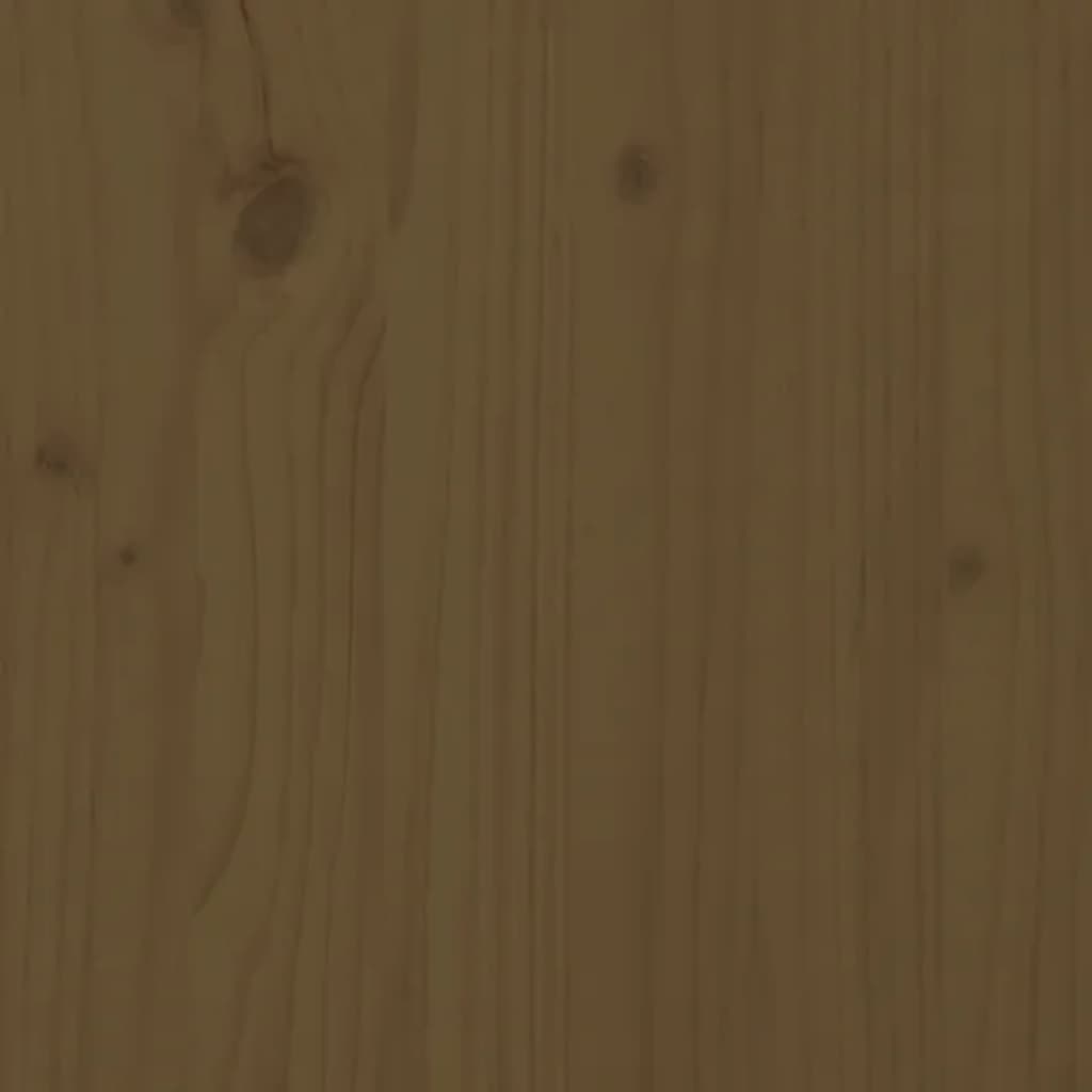 sengegærde 100x3x80 cm massivt fyrretræ gyldenbrun