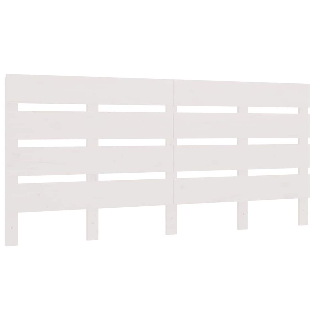 sengegavl 180x3x80 cm massivt fyrretræ hvid