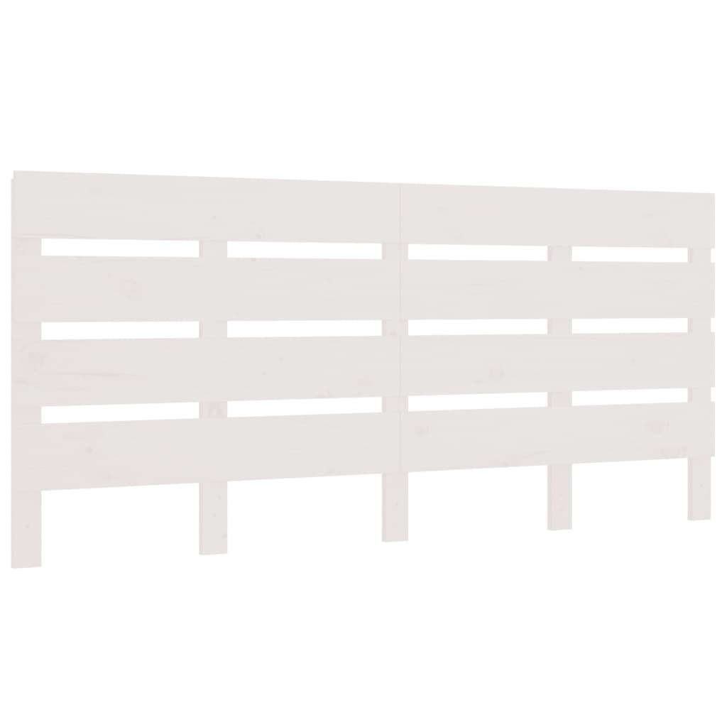 sengegavl 200x3x80 cm massivt fyrretræ hvid