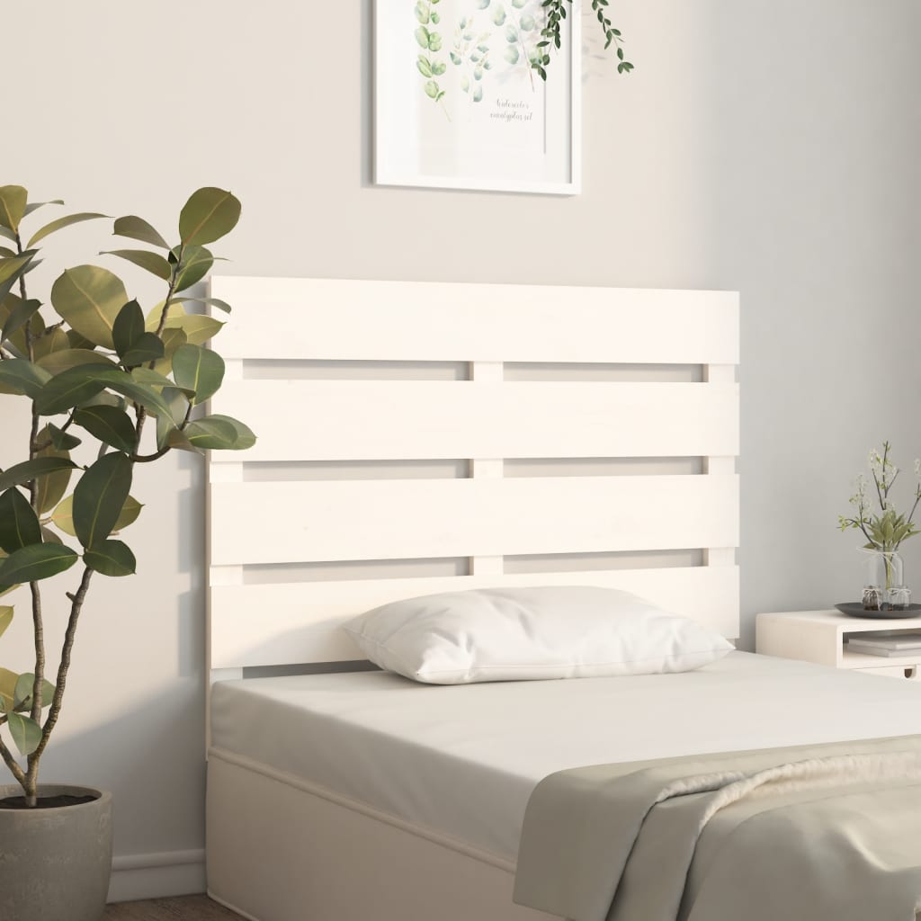 sengegærde 75x3x80 cm massivt fyrretræ hvid