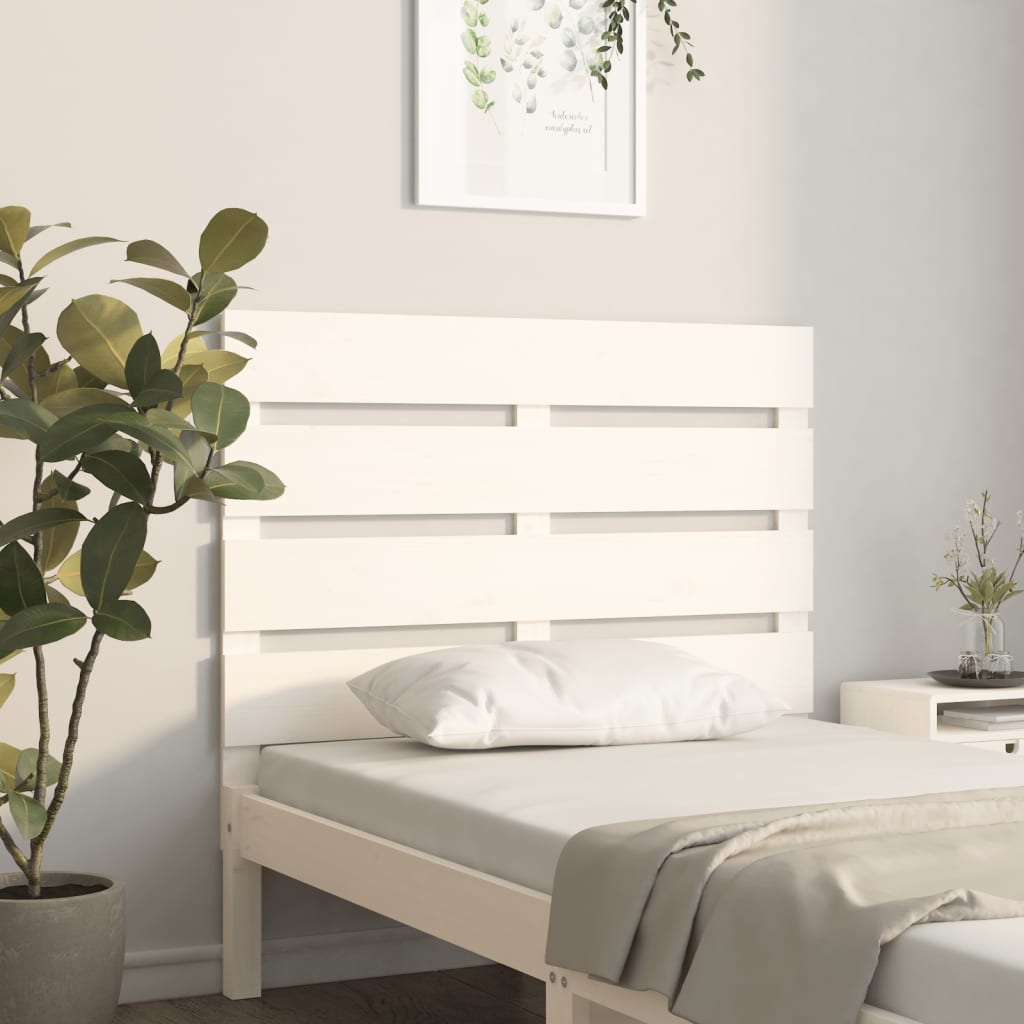 sengegærde 75x3x80 cm massivt fyrretræ hvid