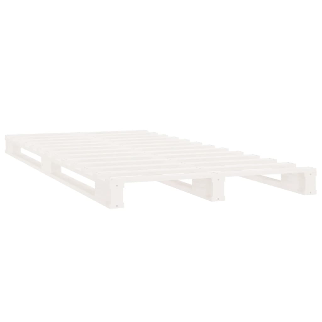 palleseng 90x200 cm massivt fyrretræ hvid