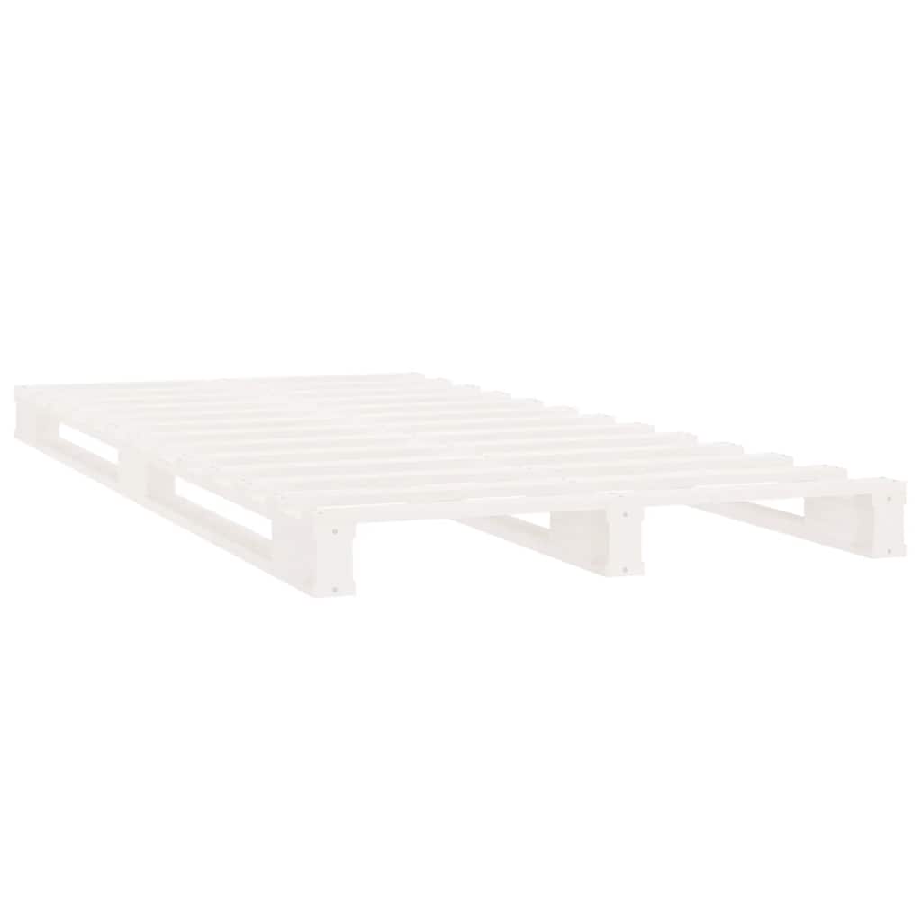 palleseng 100x200 cm massivt fyrretræ hvid