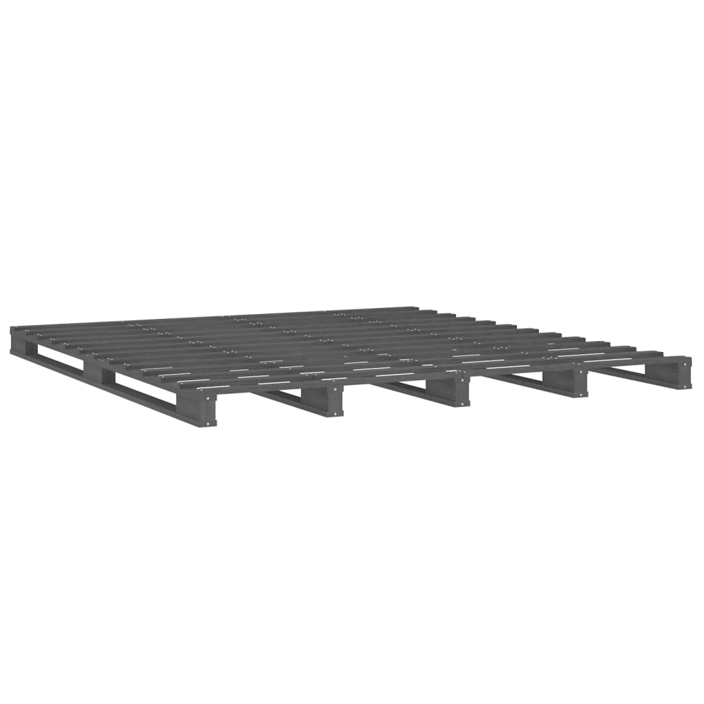 palleseng 120x200 cm massivt fyrretræ grå