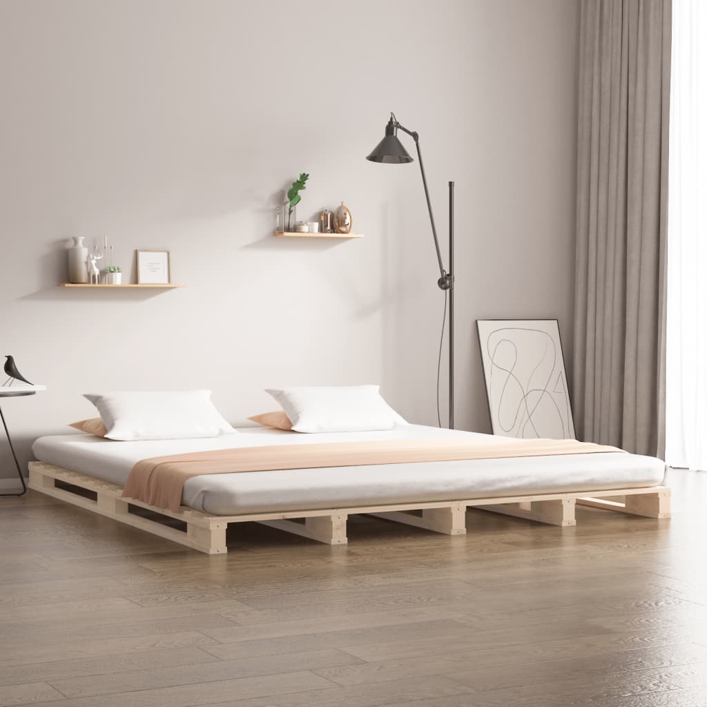 palleseng 140x200 cm massivt fyrretræ