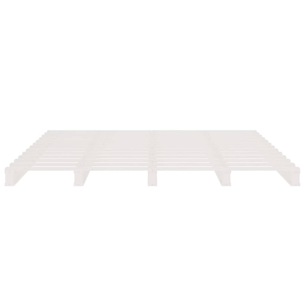 palleseng 140x200 cm massivt fyrretræ hvid