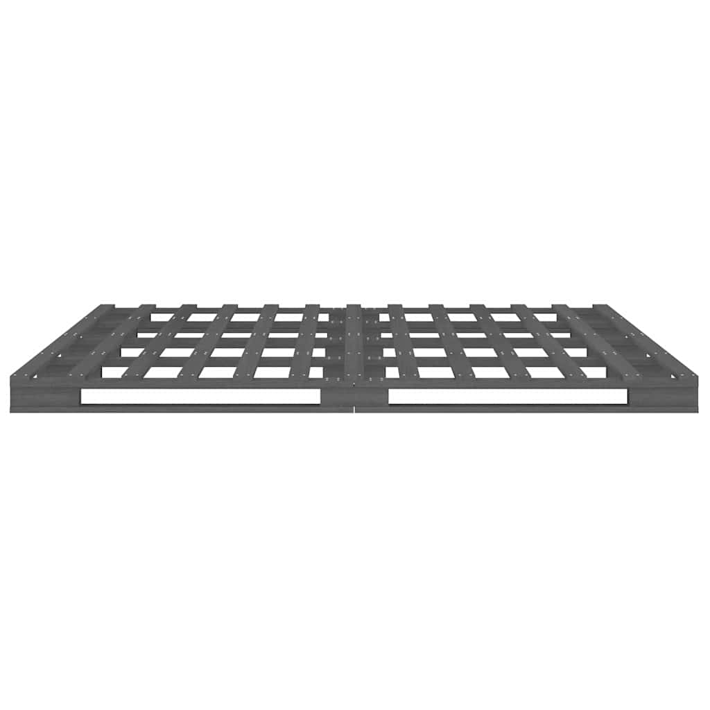 palleseng 150x200 cm kingsize massivt fyrretræ grå