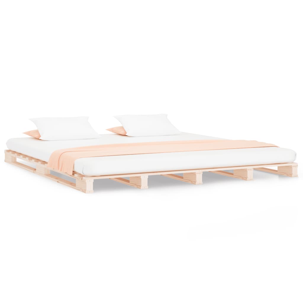 palleseng 180x200 cm Super King massivt fyrretræ