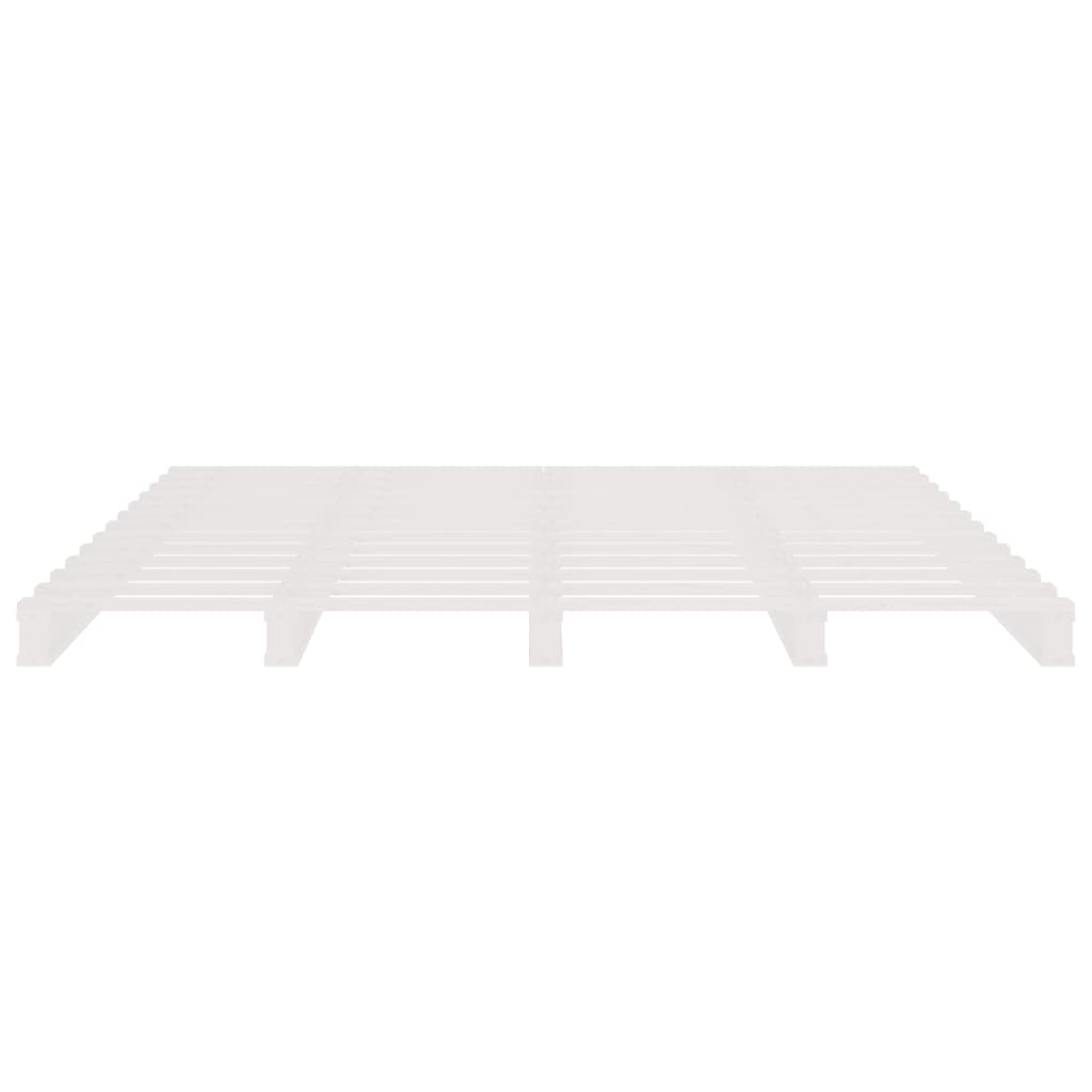 palleseng 200x200 cm massivt fyrretræ hvid