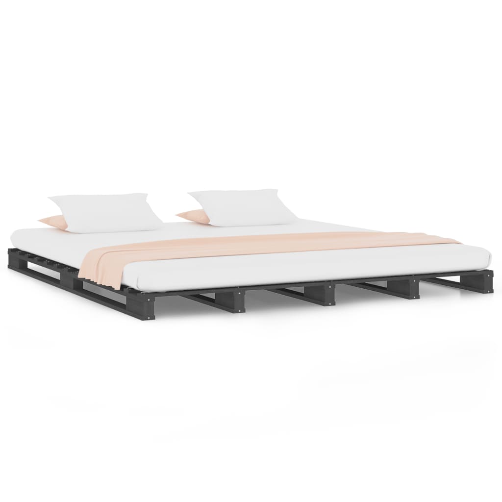 palleseng 120x190 cm Small Double massivt fyrretræ grå