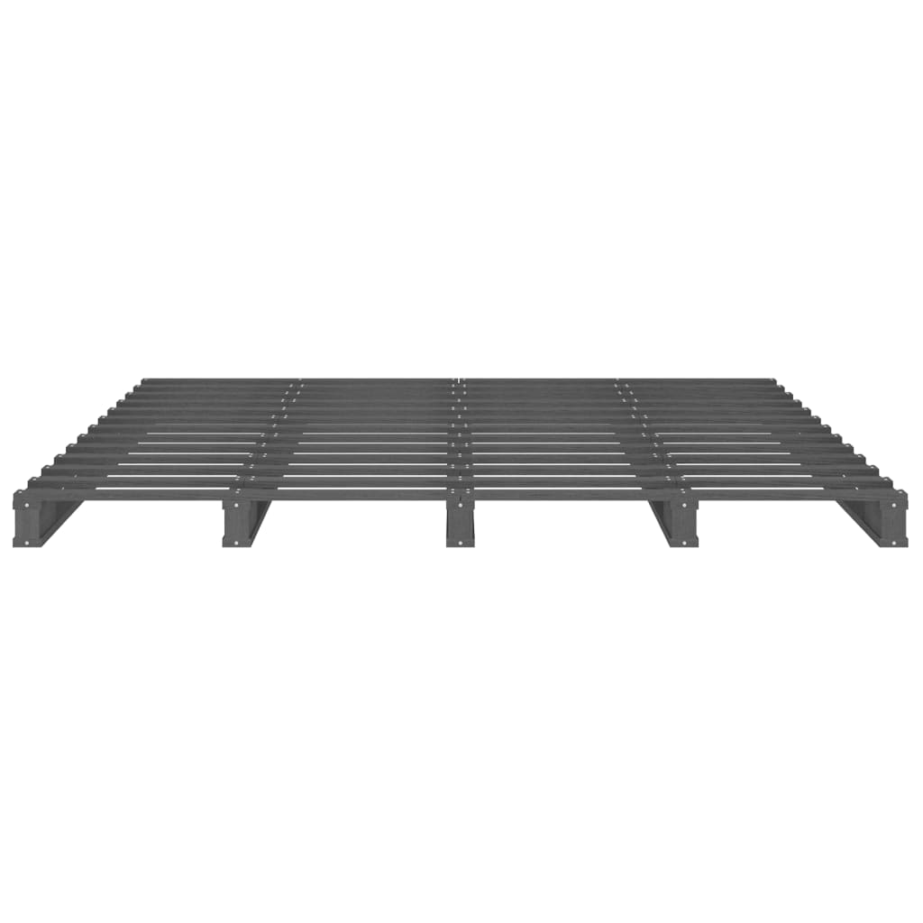 palleseng 120x190 cm Small Double massivt fyrretræ grå