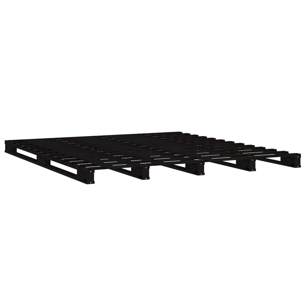 palleseng 120x190 cm Small Double massivt fyrretræ sort