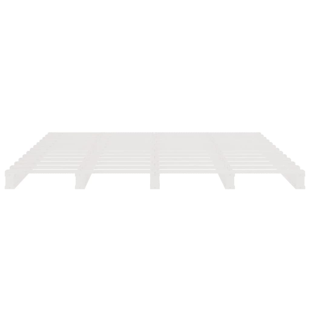 palleseng 135x190 cm dobbelt massivt fyrretræ hvid