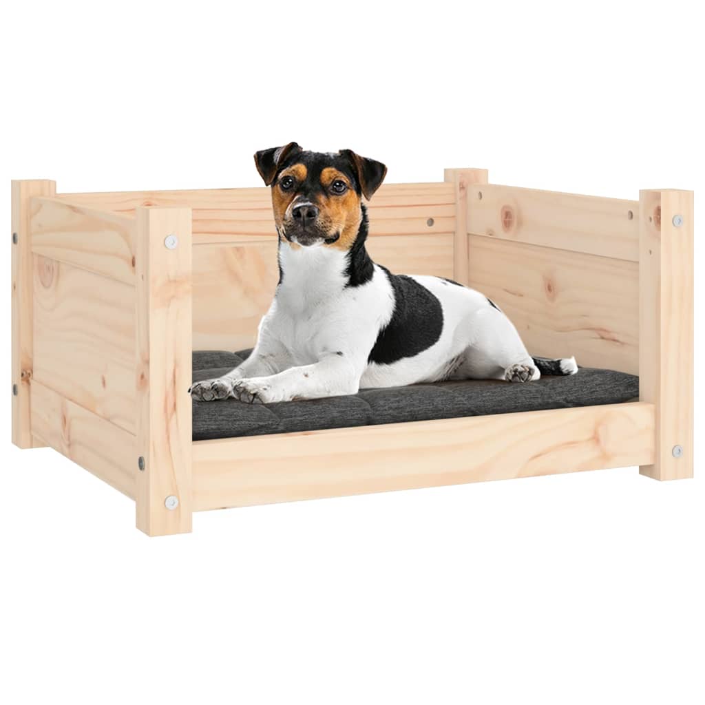 hundeseng 55,5x45,5x28 cm massivt fyrretræ