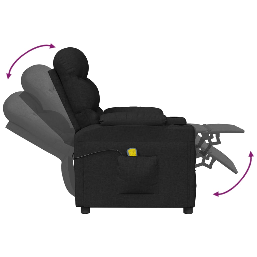 massagestol stof sort