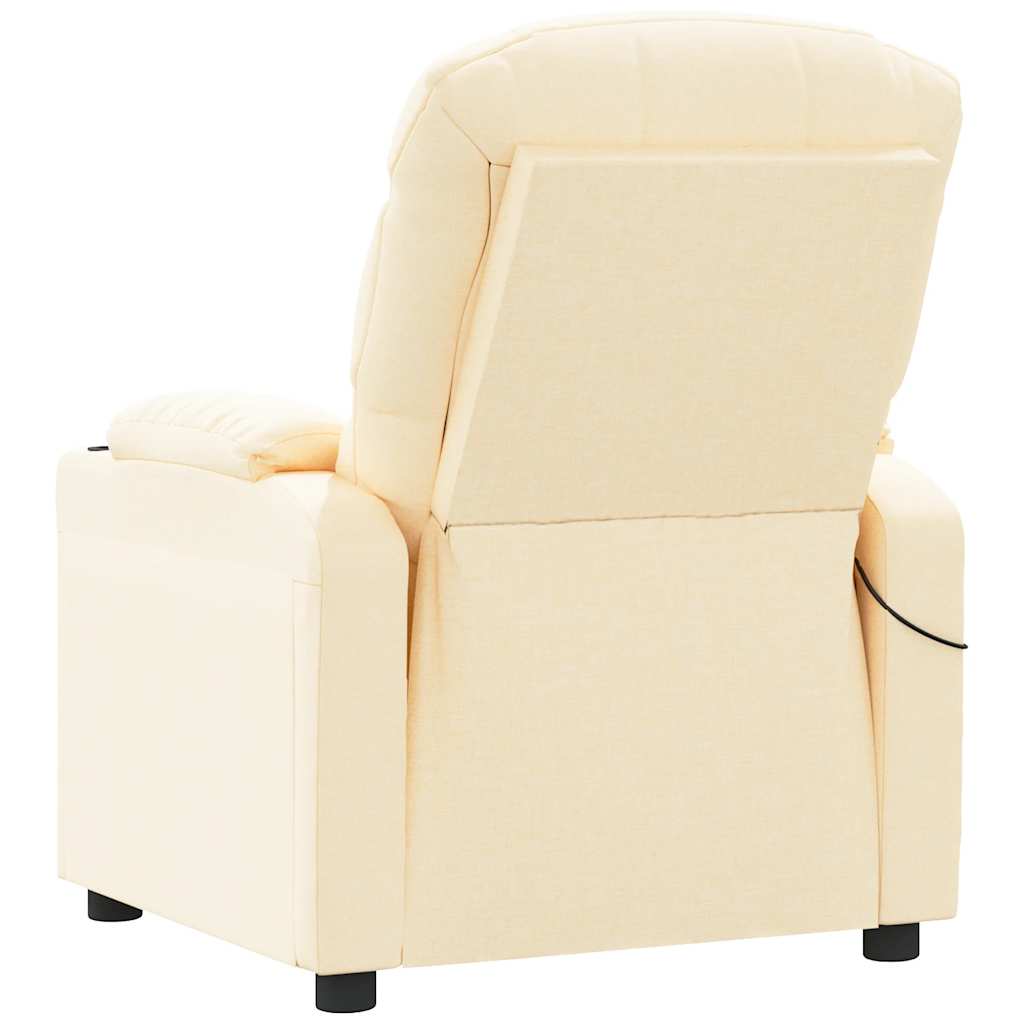 massagestol stof cremefarvet