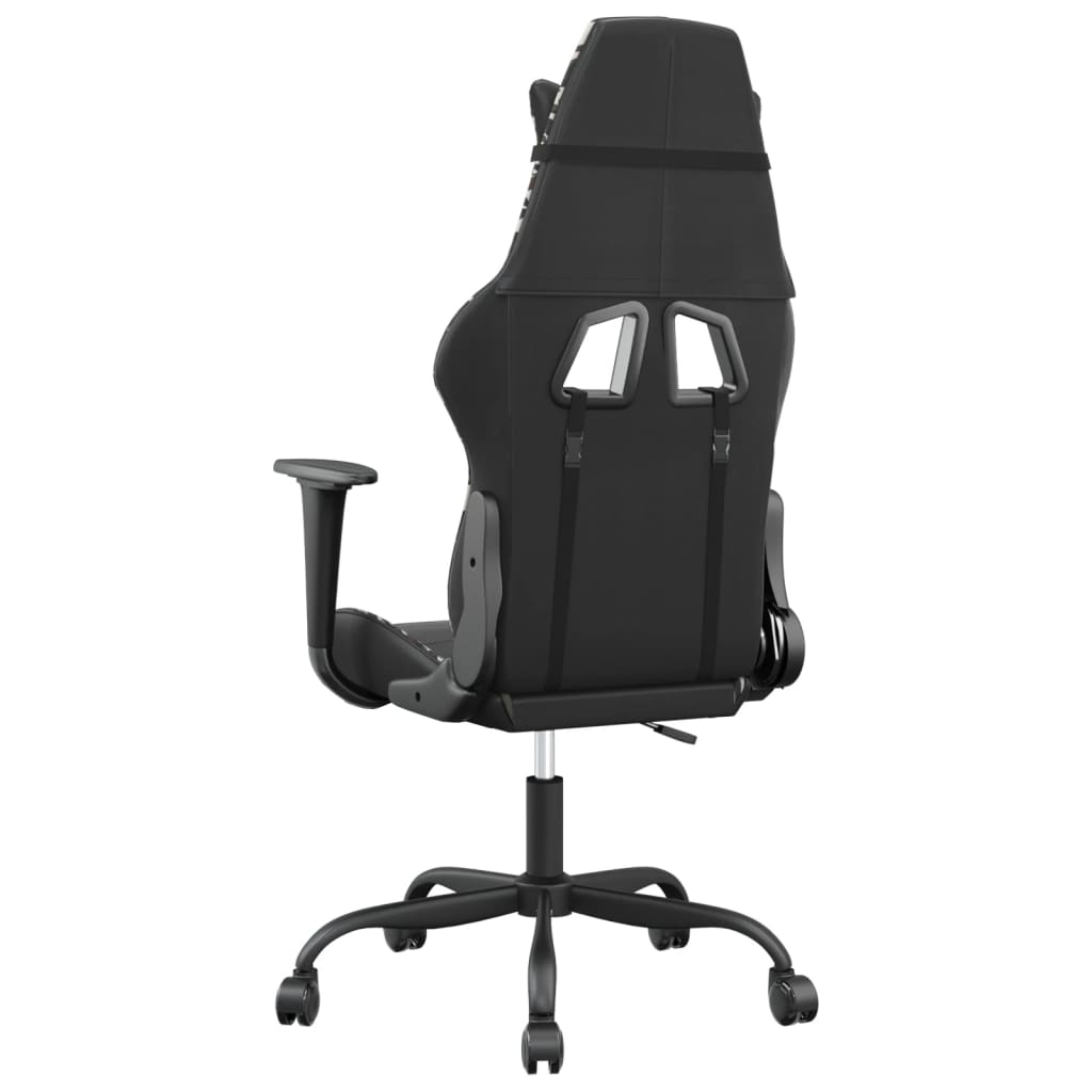 gamingstol m. massagefunktion kunstlæder sort og camouflage