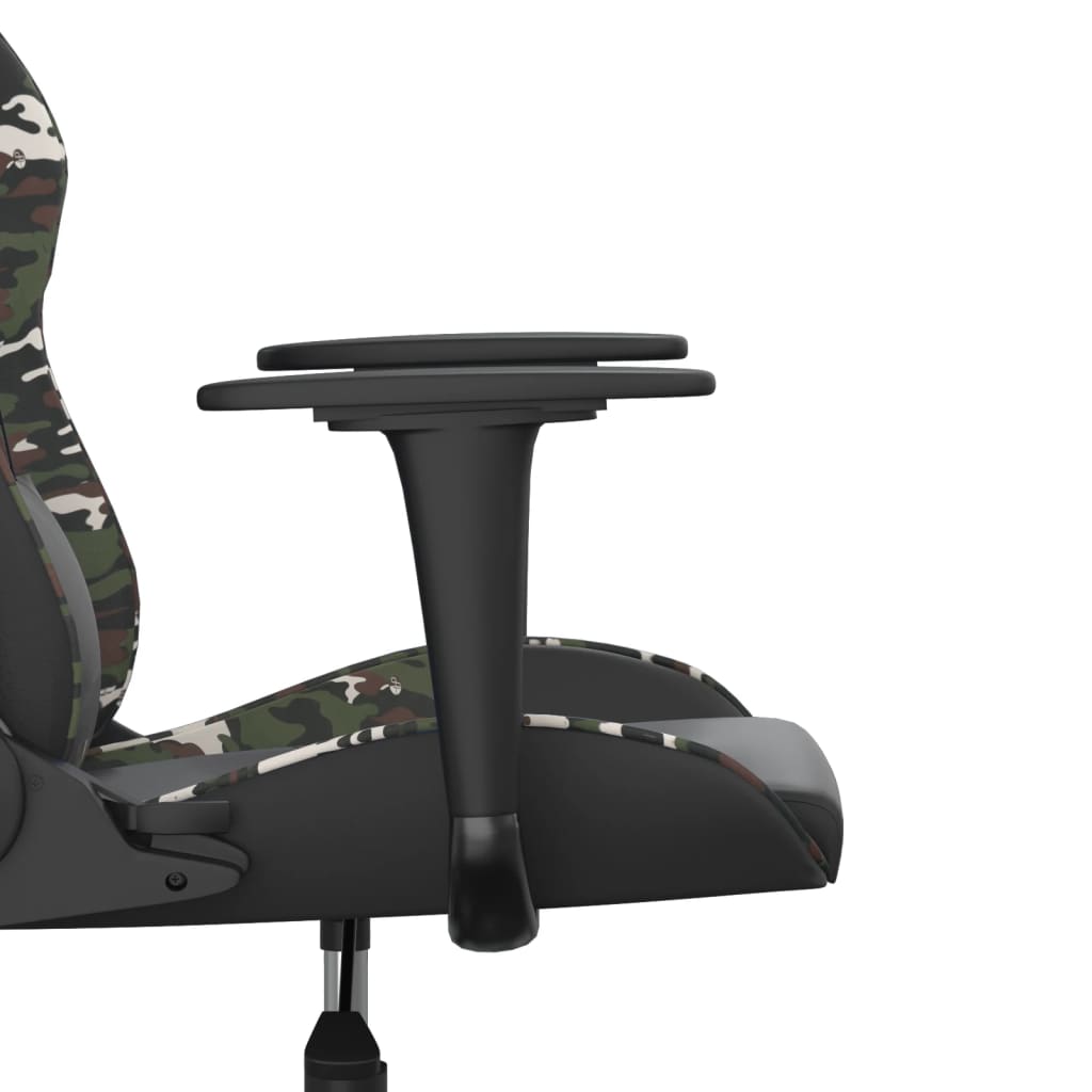 gamingstol m. massagefunktion kunstlæder sort og camouflage