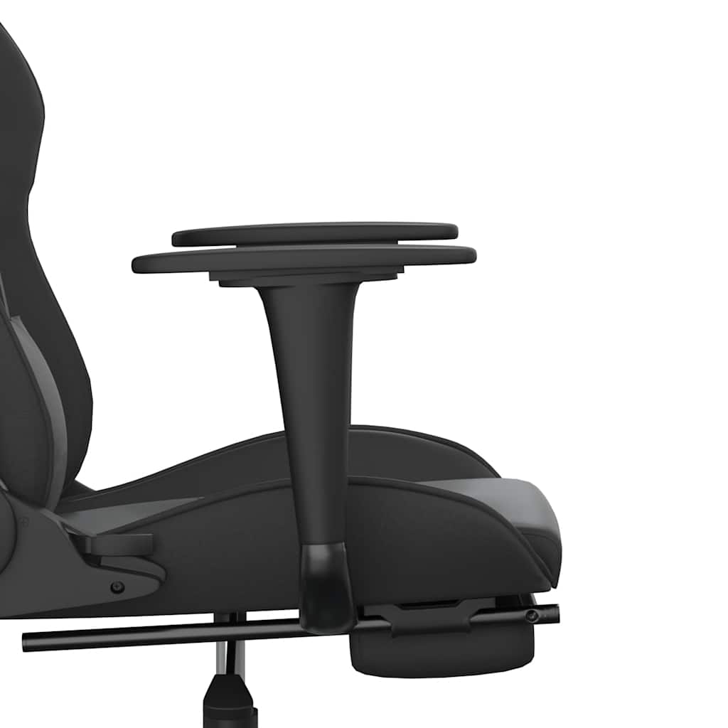 gamingstol m. massagefunktion og fodstøtte kunstlæder sort